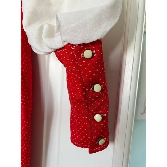 Vintage Rare 60s Jumpsuit Romper Zip Up Womens Red & White Wide Leg One Piece XS - Picture 8 of 11